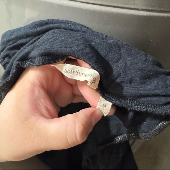 Soft Surroundings Black Turtle Neck Tunic Length Ruched Side Long Sleeve Shirt - Picture 6 of 6